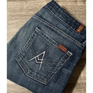 7 For All Mankind Vintage Women's "A" Pocket Boot Mid Rise Jean SZ 31 (32x30)